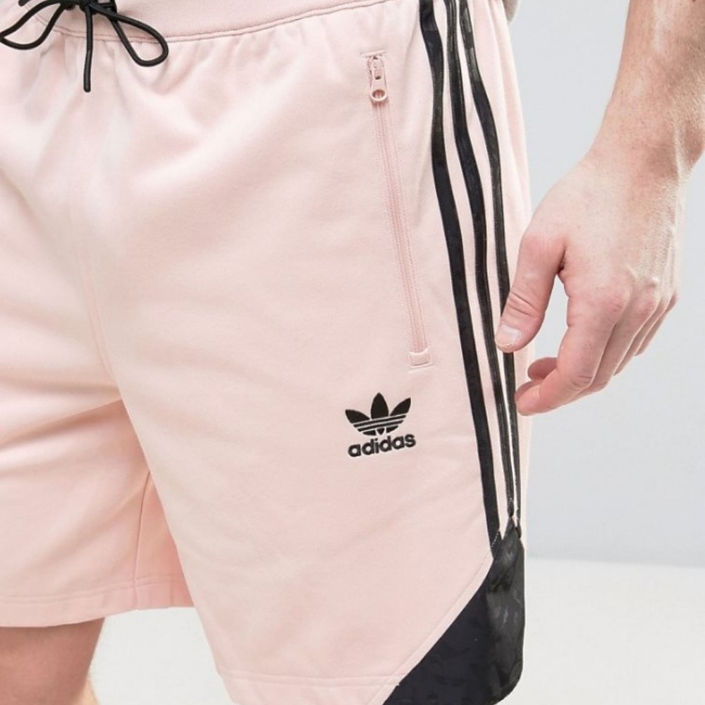 Adidas Ornamental Pink Block Shorts Men's Large